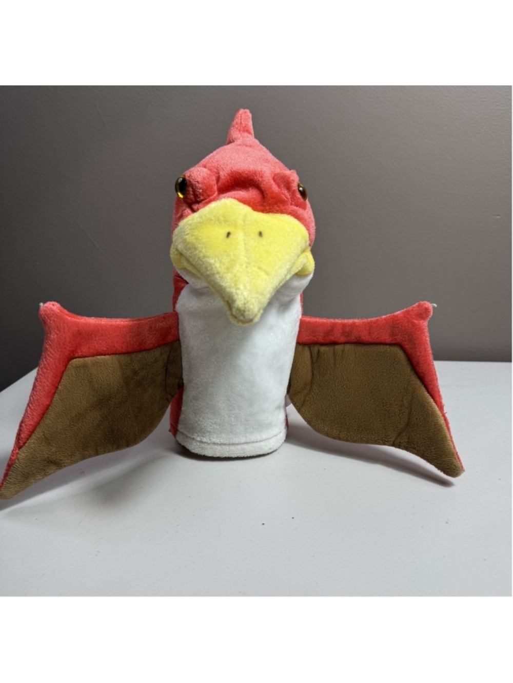Aurora Pterodactyl Dinosaur Plush Hand Puppet Winged Dinosaur Soft Toy Play 10"